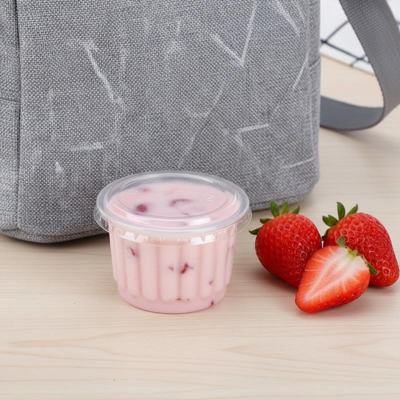 50Pcs 뚜껑이있는 일회용 요구르트 컵 4OZ 파티  - Sauce Dipping Cup 리뷰 및 가격